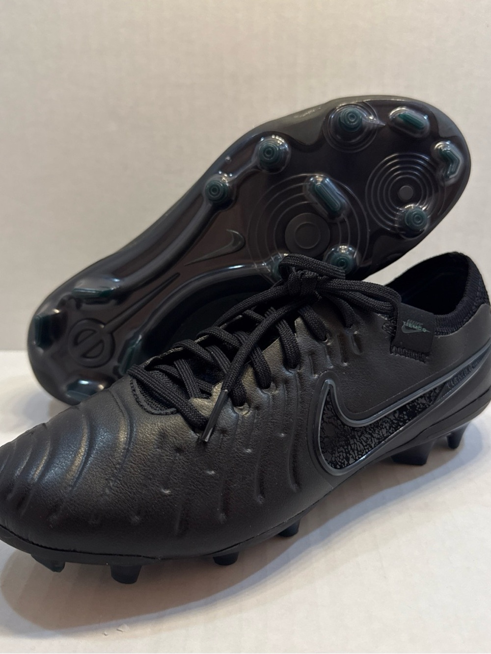 Nike Air Tiempo Legend 10 Elite FG Black Soccer Cleats Men Sz 4.5